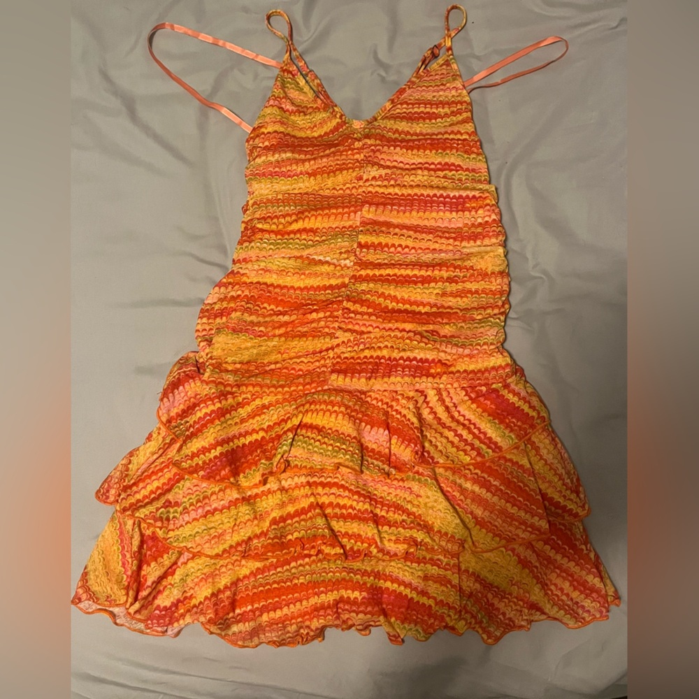 Wild Fable Orange and Yellow Mini Dress